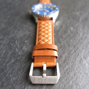 22 mm Diamond Quilted Cognac Strap