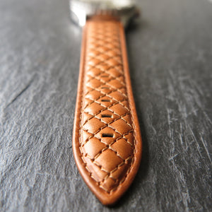 22 mm Diamond Quilted Cognac Strap