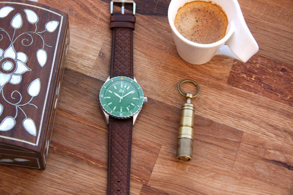 22 mm Diamond Quilted Brown Strap