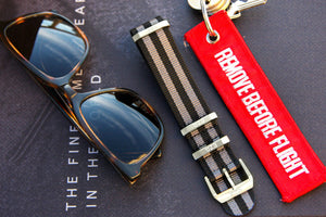 Bracelet NATO noir-gris