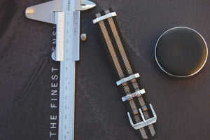 Bracelet NATO noir-gris