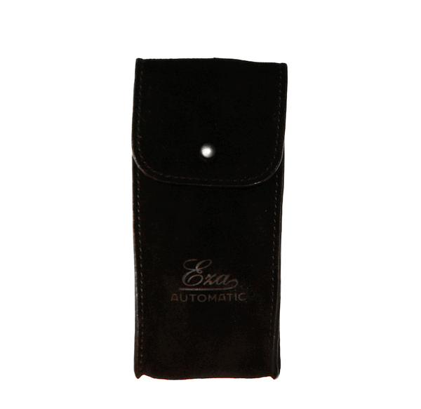 Black Suede Watch Pouch