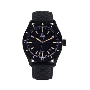 22 mm Diamond Quilted Black Strap